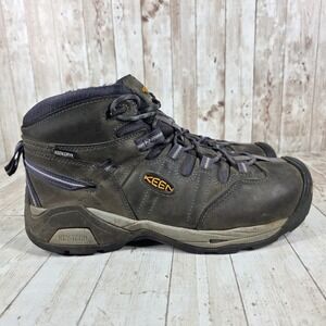 KEEN Utility Men Waterproof Steel Toe Work Boots Grey Size 10D